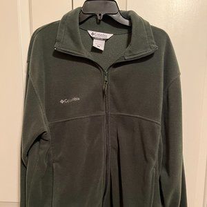 Columbia Dark Green Full Zip Fleece Jacket Size L